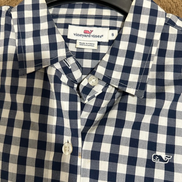 Vineyard Vines oxford button down women’s size small navy - Picture 2 of 3